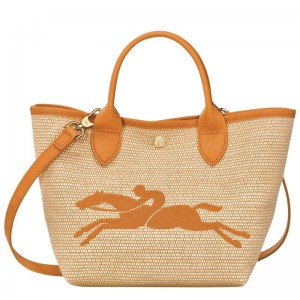 Basket Bag Longchamp Le Panier Pliage S Feminino Abricó Laranja | 5160-SRYUW
