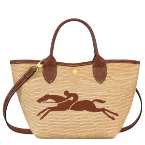 Basket Bag Longchamp Le Panier Pliage S Feminino Marrom | 3706-KGTDM