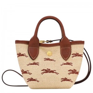 Basket Bag Longchamp Le Panier Pliage XS Feminino Marrom | 4296-JOKEH