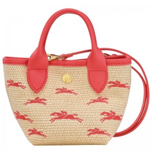 Basket Bag Longchamp Le Panier Pliage XS Feminino Vermelhas | 2360-EOBZJ