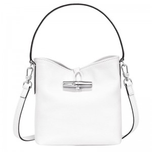 Bolsa Balde Longchamp Roseau XS Feminino Branco | 0435-RYZJD
