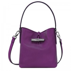 Bolsa Balde Longchamp Roseau XS Feminino Roxo | 5461-SVWDA