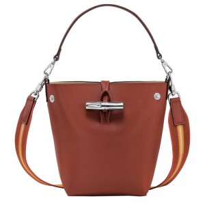 Bolsa Balde Longchamp Roseau XS Feminino Marrom | 3728-GXBKC