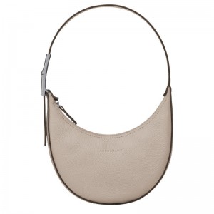 Bolsa Hobo Longchamp Roseau Essential S Feminino Cinzentas | 7289-DZQYG