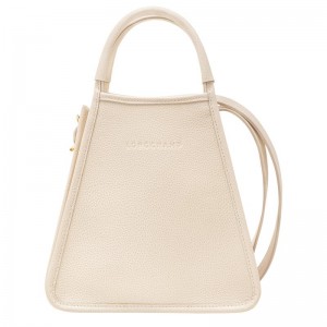 Bolsa de Mão Longchamp Le Foulonné S Feminino Branco | 3695-USPTH