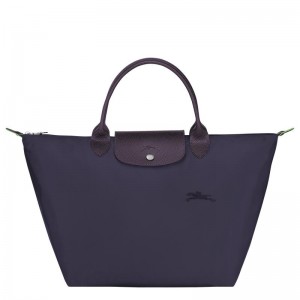 Bolsa de Mão Longchamp Le Pliage Green M Feminino Roxo | 5412-BNOMW