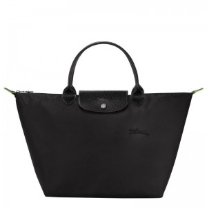 Bolsa de Mão Longchamp Le Pliage Green M Feminino Pretas | 6491-ZNAQG