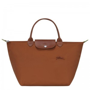 Bolsa de Mão Longchamp Le Pliage Green M Feminino Marrom | 1932-GCPNI
