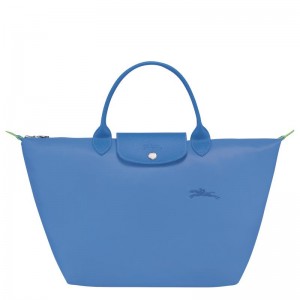 Bolsa de Mão Longchamp Le Pliage Green M Feminino Azuis | 8391-KFVEM