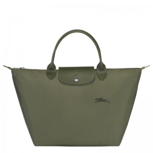 Bolsa de Mão Longchamp Le Pliage Green M Feminino Verdes | 0719-CQTBN