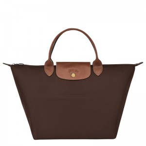 Bolsa de Mão Longchamp Le Pliage Original M Feminino Marrom | 7315-YHGSJ