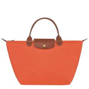 Bolsa de Mão Longchamp Le Pliage Original M Feminino Laranja | 6934-BNRST