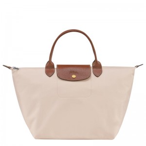 Bolsa de Mão Longchamp Le Pliage Original M Feminino Branco | 6527-MLADR