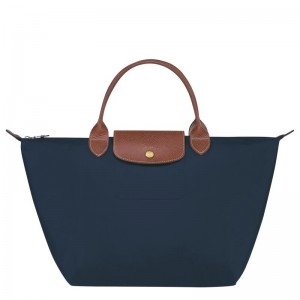 Bolsa de Mão Longchamp Le Pliage Original M Feminino Azul Marinho | 6185-MZJNI