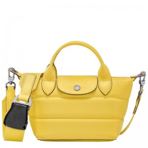 Bolsa de Mão Longchamp Le Pliage Xtra XS Feminino Amarelas | 0689-YRJLZ