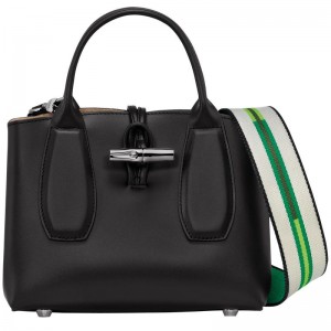 Bolsa de Mão Longchamp Roseau S Feminino Pretas | 0631-FIXVB