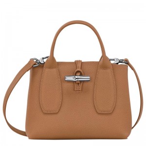 Bolsa de Mão Longchamp Roseau S Feminino Marrom | 1604-USPOL