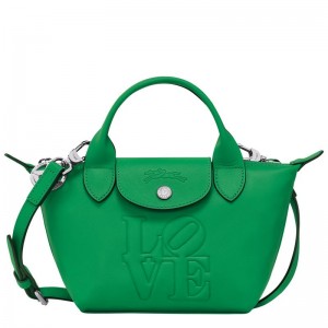 Bolsa de Mão Longchamp x Robert Indiana XS Masculino Verdes | 5610-TQSWA