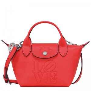 Bolsa de Mão Longchamp x Robert Indiana XS Masculino Vermelhas | 7501-RHLXT