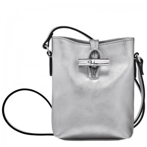 Bolsas Crossbody Longchamp Roseau XS Feminino Prateadas | 6758-FLCSE