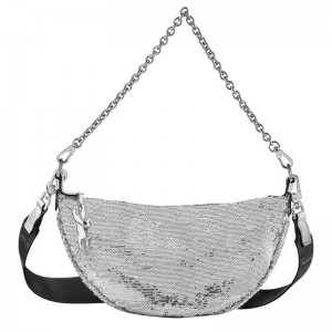 Bolsas Crossbody Longchamp Smile S Feminino Prateadas | 4782-VHBKM