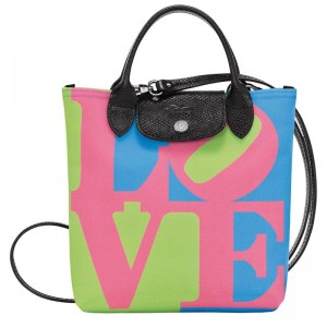Bolsas Crossbody Longchamp x Robert Indiana XS Feminino Rosa | 3974-CGPEW