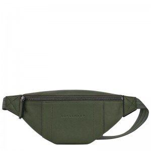 Bolsas De Cintura Longchamp 3D S Masculino Caqui | 9437-OFWEY