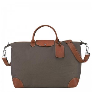 Bolsas De Viagem Longchamp Boxford S Masculino Marrom | 7412-UPFBG