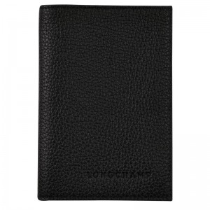 Bolsas De Viagem Longchamp Le Foulonné Passport cover Feminino Pretas | 4573-IVUPQ
