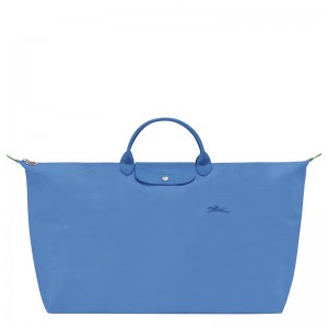 Bolsas De Viagem Longchamp Le Pliage Green M Masculino Azuis | 4602-RYQWD
