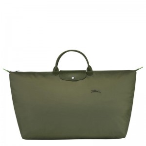 Bolsas De Viagem Longchamp Le Pliage Green M Masculino Verdes | 8452-IOZDJ