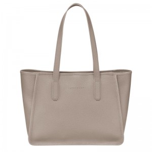 Bolsas Tote Longchamp Le Foulonné L Feminino Cinzentas | 5942-NLDKM