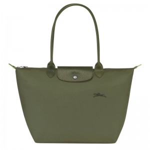 Bolsas Tote Longchamp Le Pliage Green L Feminino Verdes | 6503-AGDOJ