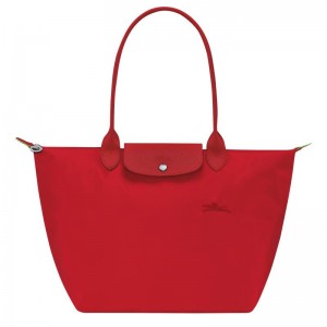 Bolsas Tote Longchamp Le Pliage Green L Feminino Vermelhas | 4056-SKXPZ