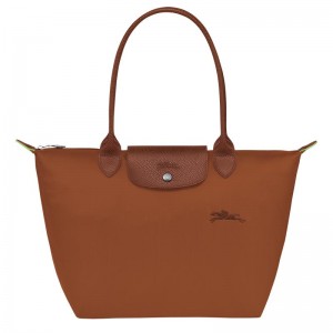 Bolsas Tote Longchamp Le Pliage Green M Feminino Marrom | 4016-GAEBL