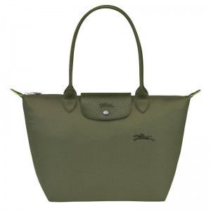 Bolsas Tote Longchamp Le Pliage Green M Feminino Verdes | 7495-QIFWK
