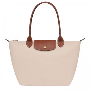Bolsas Tote Longchamp Le Pliage Original M Feminino Branco | 6247-LFPSY