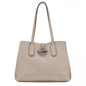 Bolsas Tote Longchamp Roseau Essential M Feminino Cinzentas | 5368-GJUBV