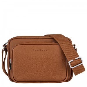 Camera Bag Longchamp Le Foulonné S Masculino Marrom | 1465-GXVQZ
