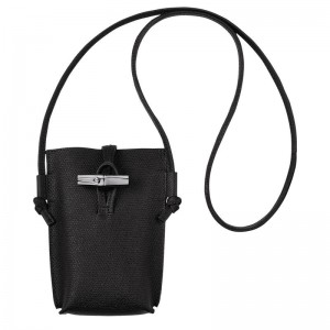 Capa Longchamp Roseau with lace Masculino Pretas | 6907-HEGCO