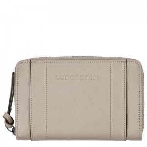 Carteiras Longchamp 3D Feminino Cinzentas | 9786-UMRFO