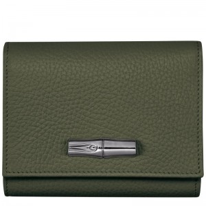 Carteiras Longchamp Roseau Essential Feminino Caqui | 1089-PJGFU