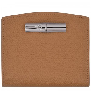 Carteiras Longchamp Roseau Feminino Marrom | 9167-TXQLV