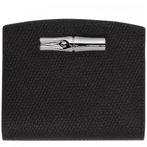 Carteiras Longchamp Roseau Feminino Pretas | 9764-GOMIF