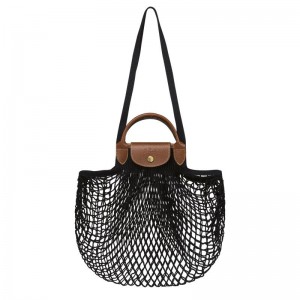 Mesh Bag Longchamp Le Pliage Filet L Feminino Pretas | 1528-JAYFN
