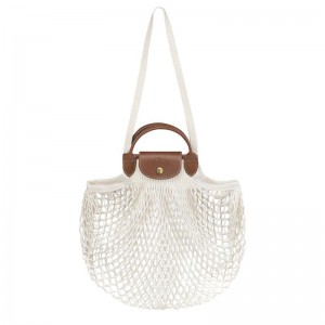 Mesh Bag Longchamp Le Pliage Filet L Feminino Branco | 3462-LSTNE