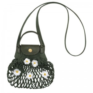 Mesh Bag Longchamp Le Pliage Filet XS Feminino Caqui | 8531-OZNHQ