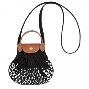 Mesh Bag Longchamp Le Pliage Filet XS Feminino Pretas | 2568-ZTJBR