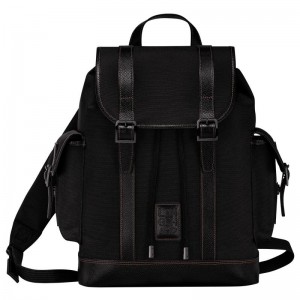 Mochilas Longchamp Boxford Masculino Pretas | 6189-EZFMO