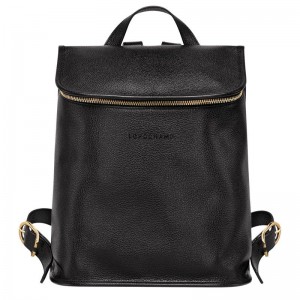 Mochilas Longchamp Le Foulonné Feminino Pretas | 5634-EASLB